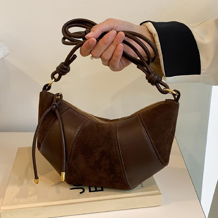 Produktbild Only-Bags.Store Mode Umhängetasche, Wildlederimitat &, einfarbig, Reissverschluss, Innenfutter aus Stoff, bemalter