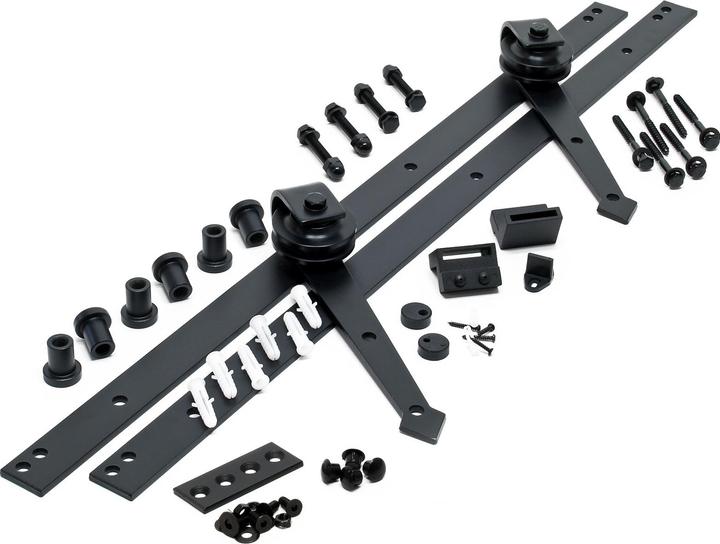Produktbild Wiltec Schiebetürsystem 244cm 150kg 40-45mm Schiebetürbeschlag Eisen schwarz