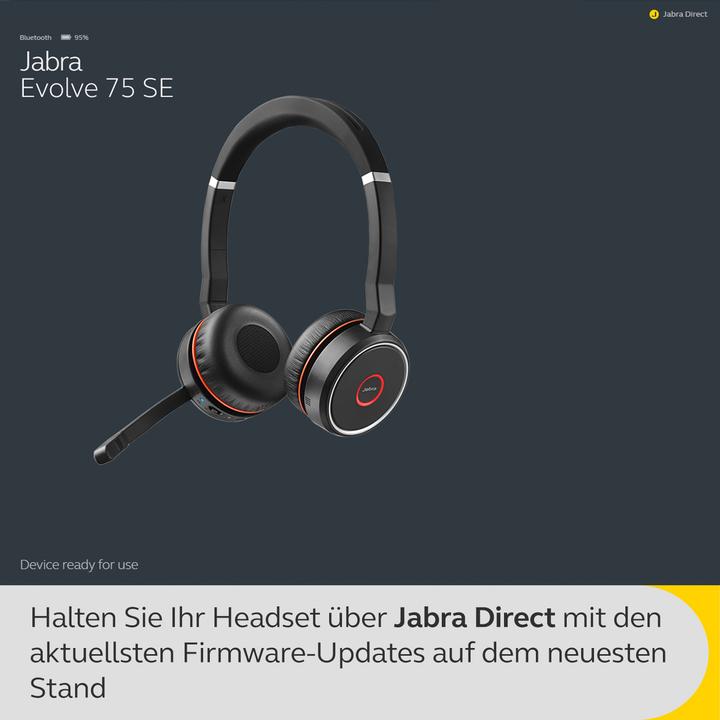 Actual product image Jabra Evolve 75 SE Duo inkl. Link 380 (Wireless, USB-A)