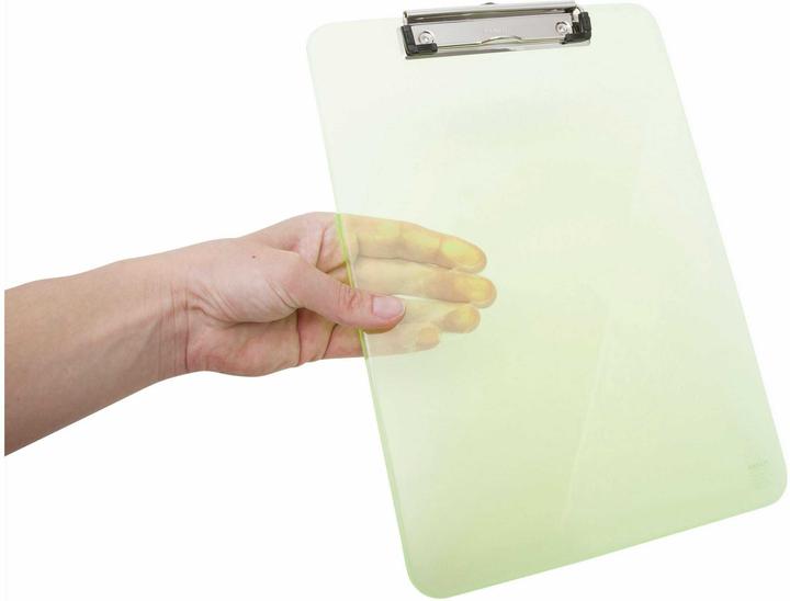 Immagine prodotto Maul Appunti al neon, DIN A4, plastica giallo trasparente, piatto, terminale a clip nichelato (22,6 x 31,8 cm)