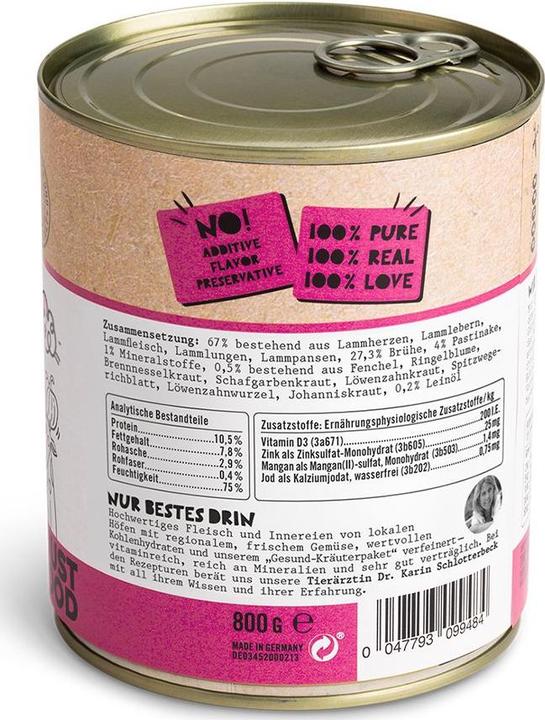 Immagine prodotto Dogs'n Tiger Cibo umido per la sera 800g (Adulto, 1 pz., 800 g)