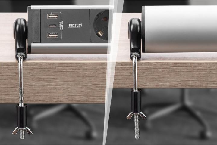 Immagine prodotto Digitus Presa di corrente in alluminio a 6 vie 2xUSB-A/1xUSB-C (6 x, USB-C, USB-A, 1.50 m)
