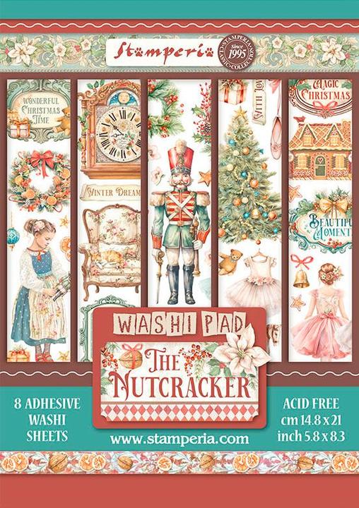 Image du produit Stamperia Washi Pad "The Nutcracker", 8 feuilles, A5