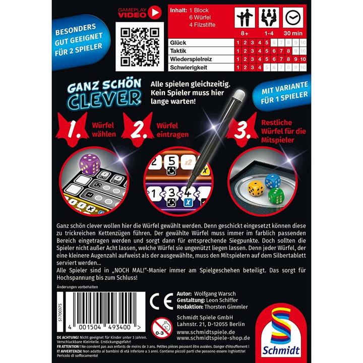 Produktbild Schmidt Spiele Ganz schön clever (Deutsch)