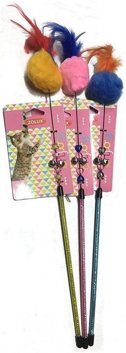 Produktbild Zolux Cat Toy Pompon Fishing Rod As (Plüschspielzeug Katze)