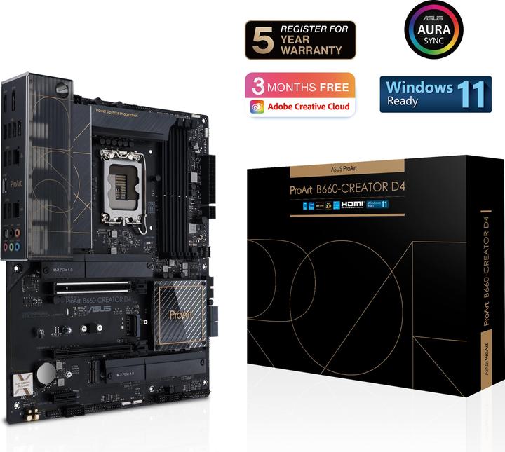 Immagine prodotto ASUS PROART B660-CREATOR D4 (LGA 1700, Intel B660, ATX)