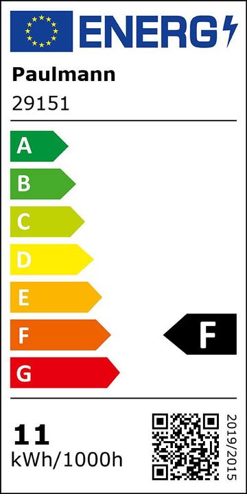 Energie-Label Paulmann AGL Zigbee Filament 3er Set (E27, 11 W, 1055 lm, 1 x, F)