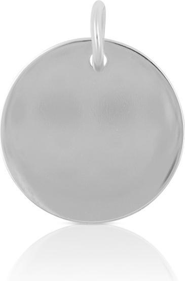 Muau Gravurplatte Rund (750/18K Weissgold)