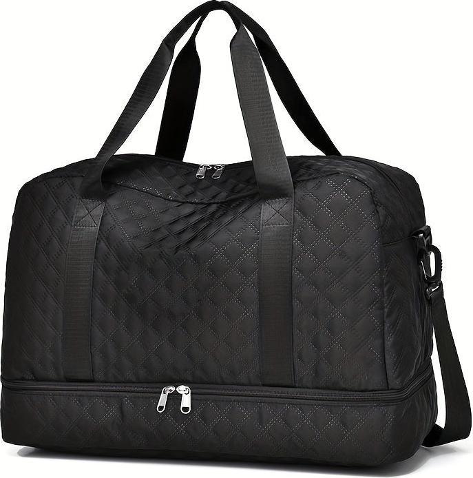Immagine prodotto Only-Bags.Store Borsa bagaglio leggera con motivo Argyle, borsone da viaggio di grande capacità, portatile per il
