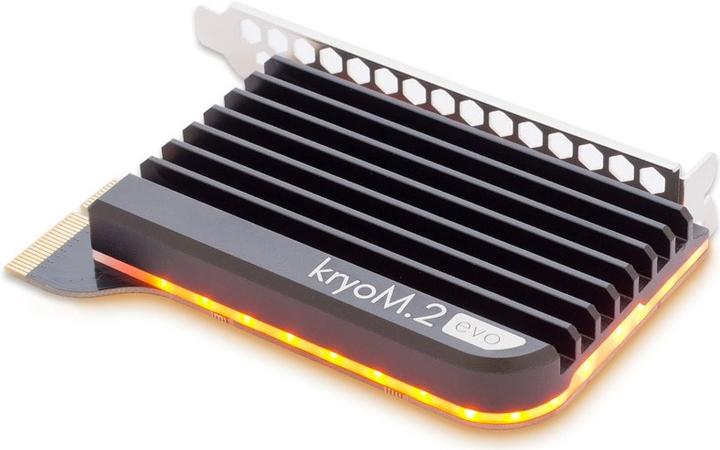 Produktbild Aqua Computer Aquacomputer kryoM.2 evo PCIe 3.0/4.0 x4 Adapter f??r M.2 NGFF PCIe SSD, M-Key mit Passivk??hler (1 x)