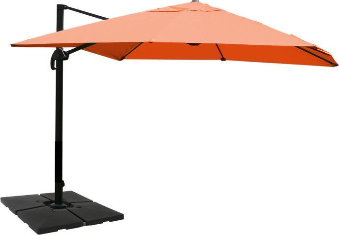 Actual product image Swisshandel24 Gastronomy traffic light umbrella, parasol, 3x4m (Ø5m) polyester/aluminium 26kg - terracotta with
