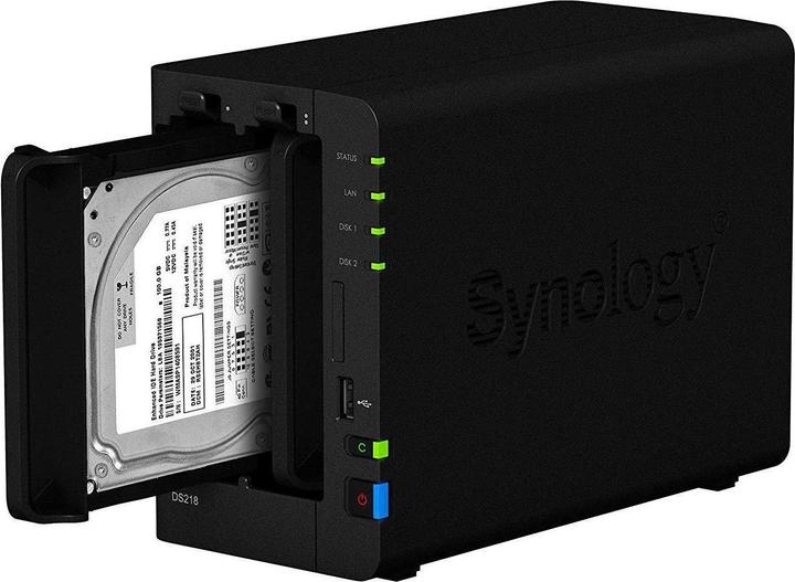 Actual product image Synology Ds218 (2 x 3 TB, WD Red Plus)
