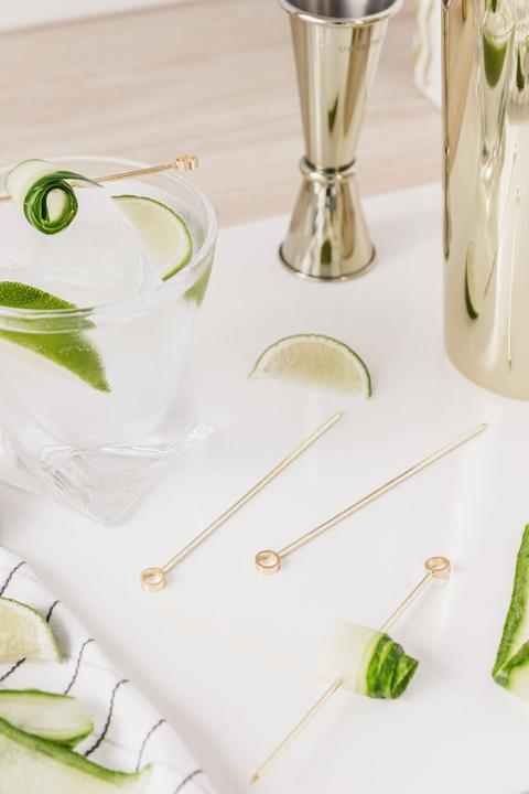 Immagine prodotto Uberstar Set di 6 agitatori da cocktail in oro (Frusta cocktail)