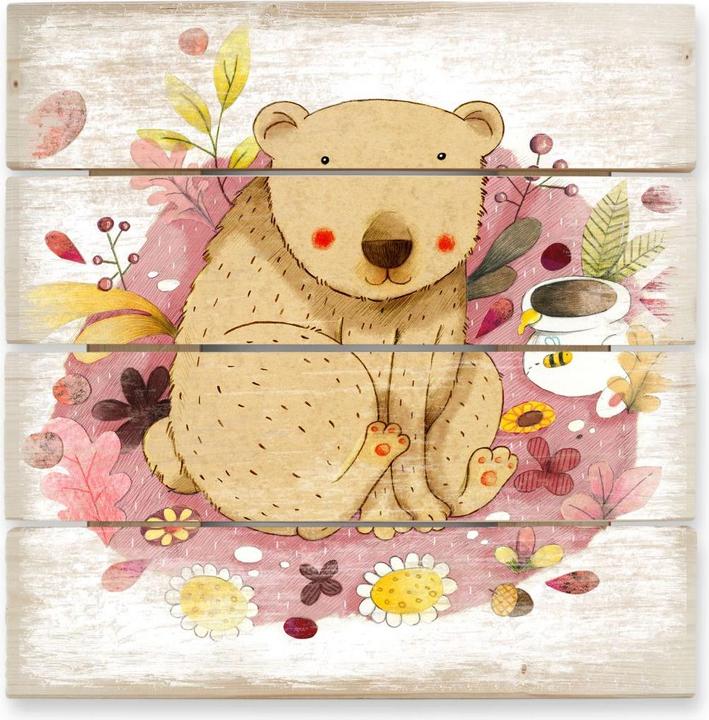 Image du produit Trenddeko Loske - Ours avec pot de miel (40 x 41,5 cm)