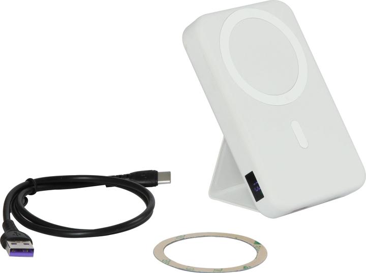 Actual product image PhoneLook External magnetic battery 15W 10000 mAh Power Bank MagSafe function Stand (with self-adhesive Ri (10000 mAh, 15 W)