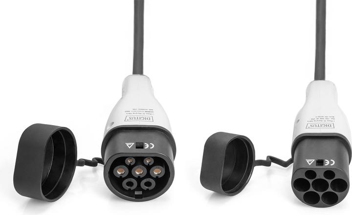 Produktbild Digitus Einphasig 32A - Ladekabel Typ 2 auf Typ 2 (Typ 2, 7.40 kW, 32 A, 5 m)