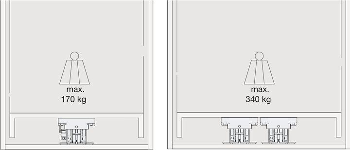 Actual product image HAWA Tall cabinet front full extension -FORTE for wooden structures