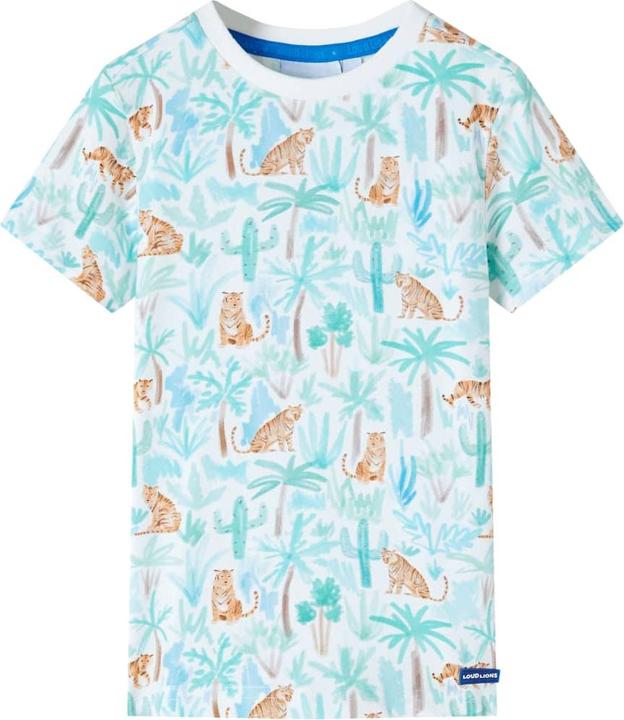 VidaXL Kinder-T-Shirt Ecru 140,Material: 95 % Baumwolle. 5 (140)