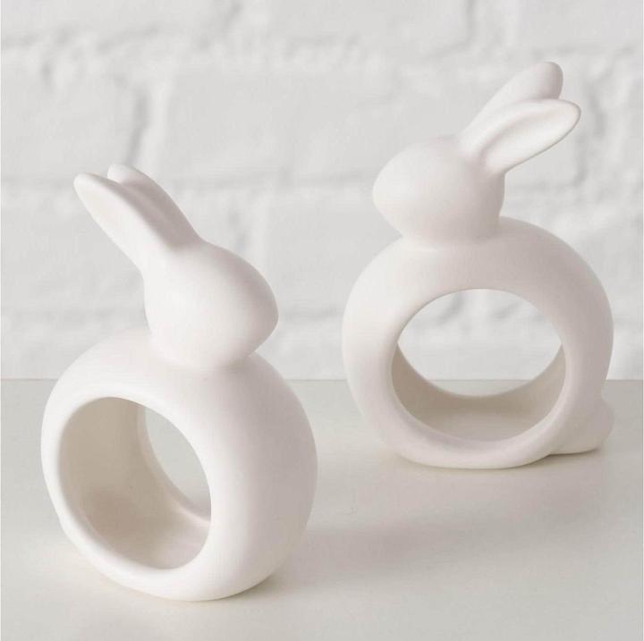 Image du produit Boltze Home Serviettenhalter Hase Mercy, 2-teilig, Keramik (2 x)