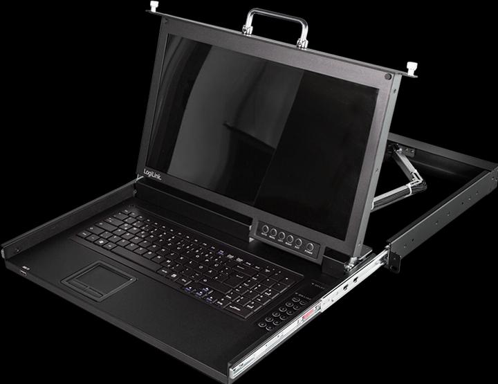 Produktbild LogiLink 17" LCD KVM Konsole mit KVM Switch, 8 Port, schwarz