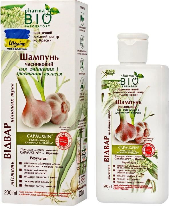 Image du produit Pharma Bio Bio Pharma Laboratory Shampooing à l'ail biologique pour renforcer et stimuler (200 ml)