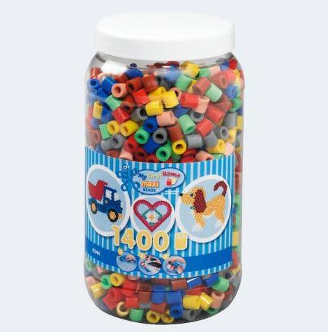 Productafbeelding Hama Perlen Strijkkralen Maxi in Pot - Mix (069), 1400st.