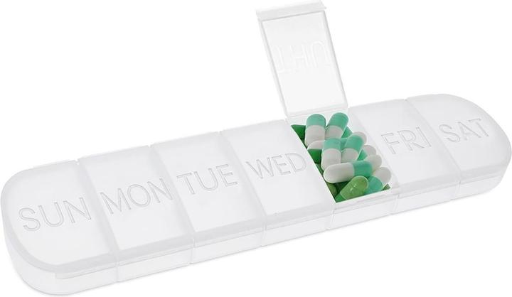 Cbx Tablettenbox 7 Tage, Pillendose für eine Woche mit grosser Kapazität, handliche Medikamentenbox