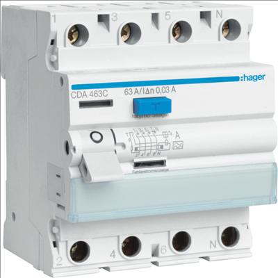 Image du produit Hager Interrupteur différentiel 3P+N 63A/30mA