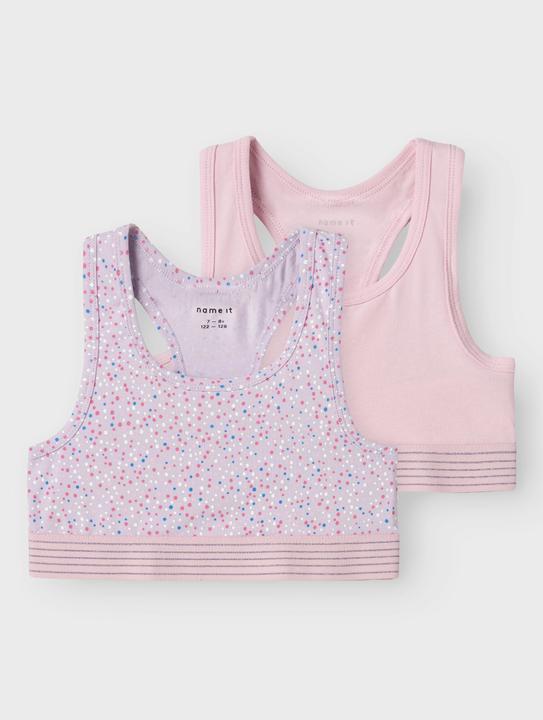 Immagine prodotto Name it Nkfshort Top 2p Pastel Lilac Dot Noos (134, Confezione da 2)