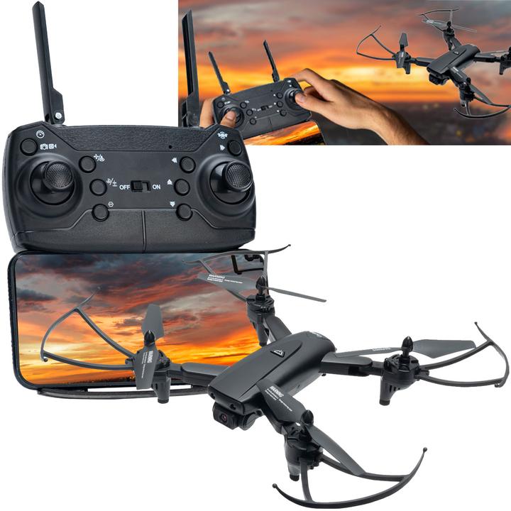 Produktbild Casativo WiFi-FPV-Quadrocopter-Drohne, faltbar, HD Kamera, OpticalFlow, App (8 min, 131 g, 0.92 Mpx)