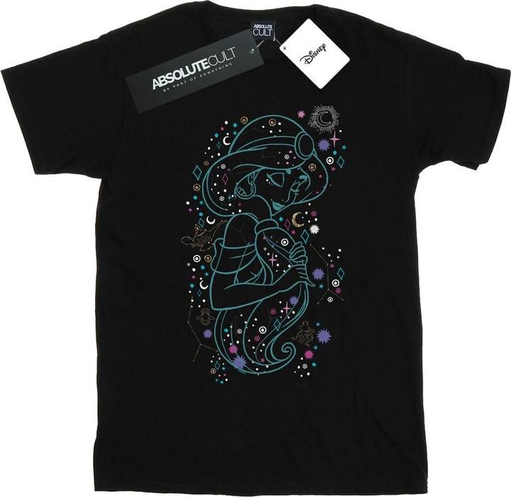 Actual product image Disney Womens/Ladies Aladdin Princess Jasmine Written In The Stars Cotton Boyfriend T-Shirt (3XL)