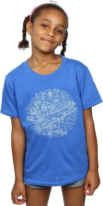 Actual product image Star Wars Girls Christmas Death Star Cotton T-Shirt (140, 146)
