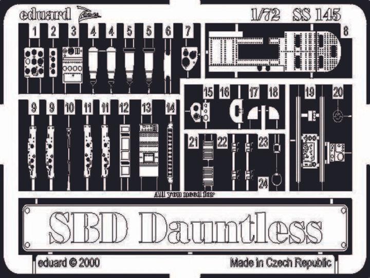 Actual product image Eduard SBD Dauntless