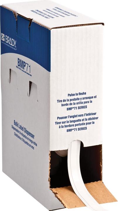 Brady BMC-375-498, Vinylgewebe, Weiss, matt, 9.53 mm x 83.80 m, wiederablösbar, Endlos, Grossrolle