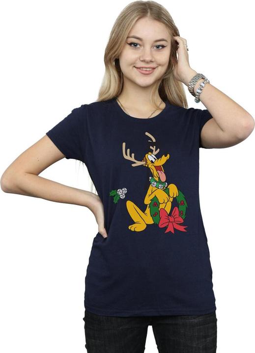 Immagine prodotto Disney Pluto Christmas Reindeer Maglietta Donna (M)