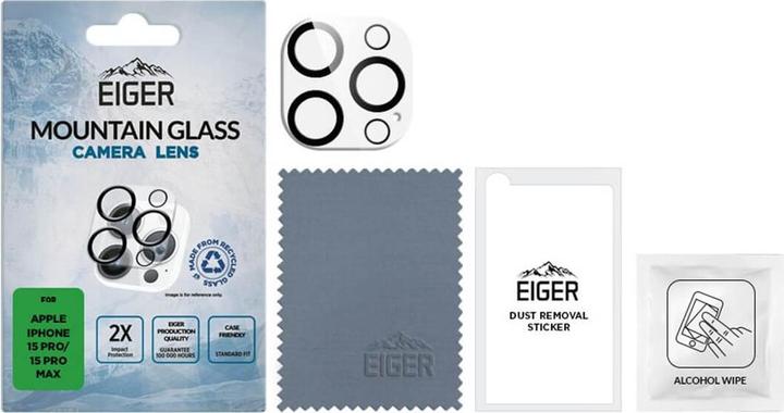 Actual product image Eiger Mountain Glass Lens (1 Piece, Apple iPhone 15 Pro, Apple iPhone 15 Pro Max)