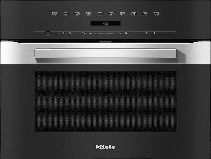 Miele Forno compatto dal design perfettamente combinabile con display con testo in chiaro, rete e pirolisi