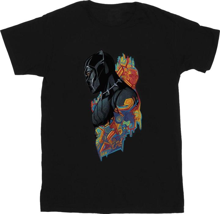 Immagine prodotto Maglietta in cotone profilato Black Panther per donna (152, 158)