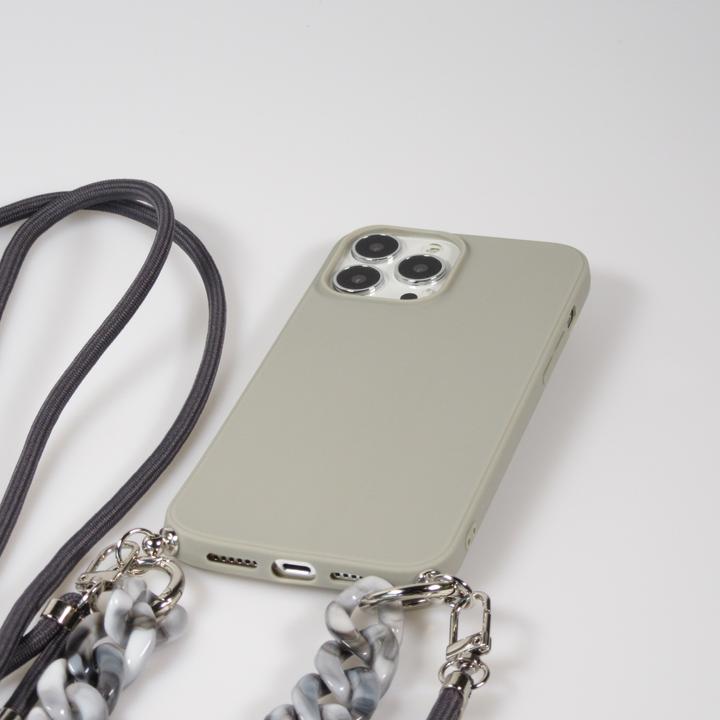 Image du produit PhoneLook Coque Gel silicone avec corde collier & chaîne de pierre décorative clair (Apple iPhone 13 Pro Max)