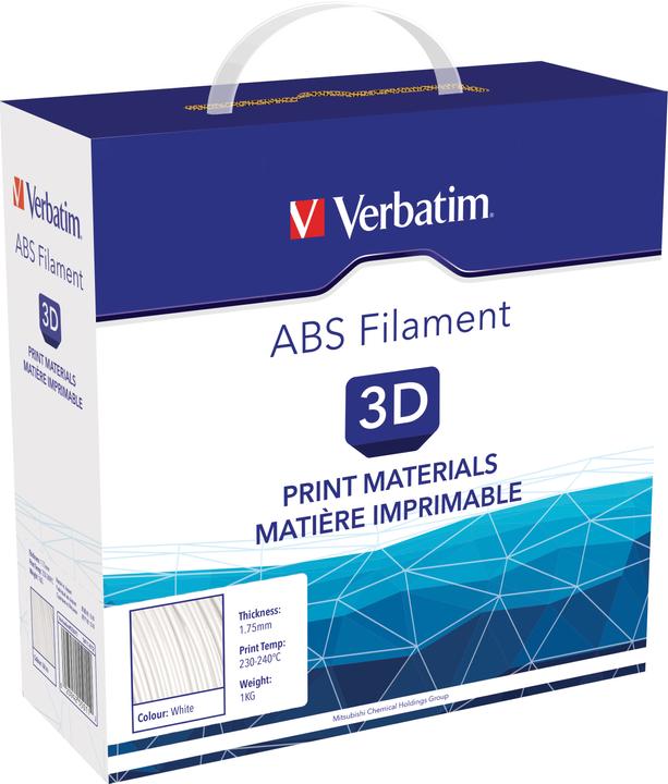 Produktbild Verbatim Filament (ABS, 1.75 mm, 1000 g, Weiss)