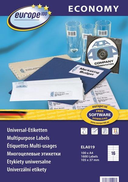 Actual product image Avery Purpose Form LABELS A4 from ECONOMY 105 x 37 mm 1600 labels
