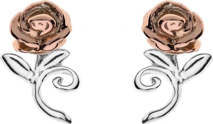 Image du produit Disney Boucles d'oreilles La Belle et la Bête Rose, argent sterling 925 (Argent 925)