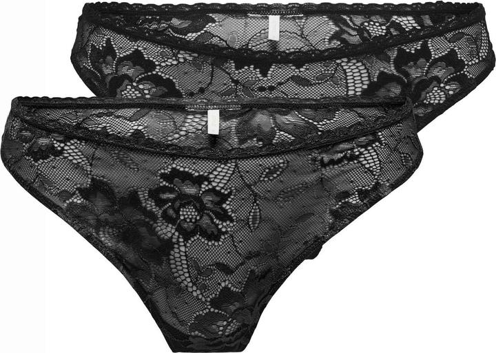Only Onlsophie 2-Pack Lace Thong Acc (S, 2er Pack)