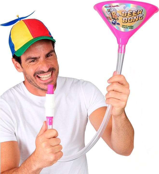 Image du produit Widmann Bong à bière rose avec valve Jeu à boire