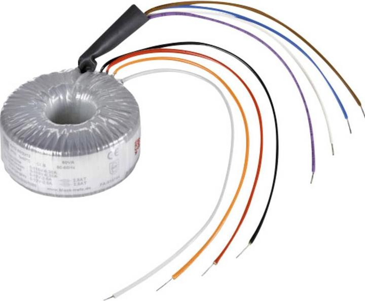 Actual product image Block Toroidal Transformer 60VA 2x115V 2x30V