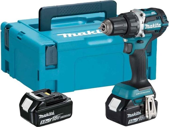 Produktbild Makita DDF484RTJ Akku-Bohrschrauber, 18 V, 2x 5,0 Ah Li-Ion, 54 (Akkubetrieb)