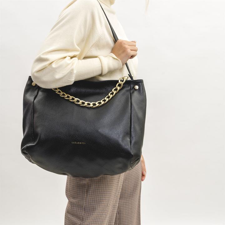 Actual product image Lazarotti Milano Leather shoulder bag 41 cm