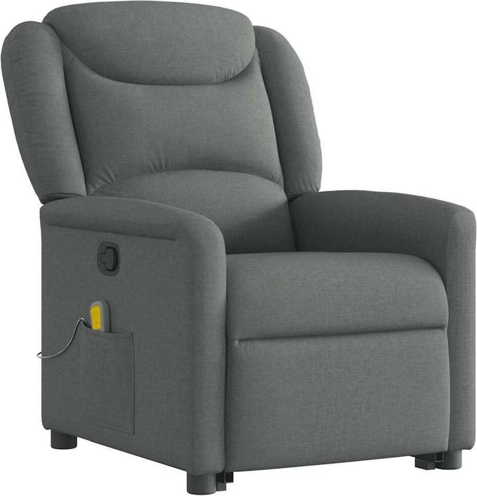 Produktbild VidaXL Massagesessel mit Aufstehhilfe Dunkelgrau Stoff