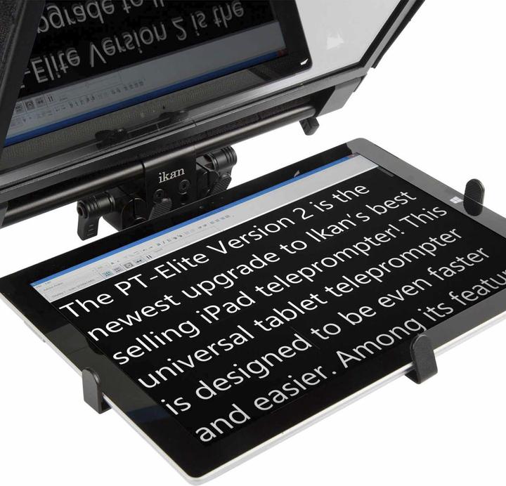 Actual product image Ikan Elite Universal Tablet Teleprompter with Remote Control (Various video accessories)