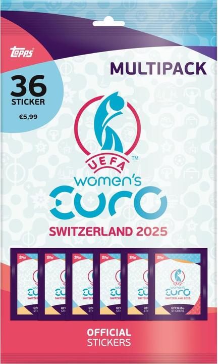 Image du produit Topps Women's Euro 2025 Sticker Mega Multipack (Anglais, Pack de boosters)